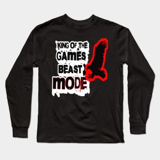 King Of Games Beast Mode, Funny Gamer Birthday Gifts Long Sleeve T-Shirt